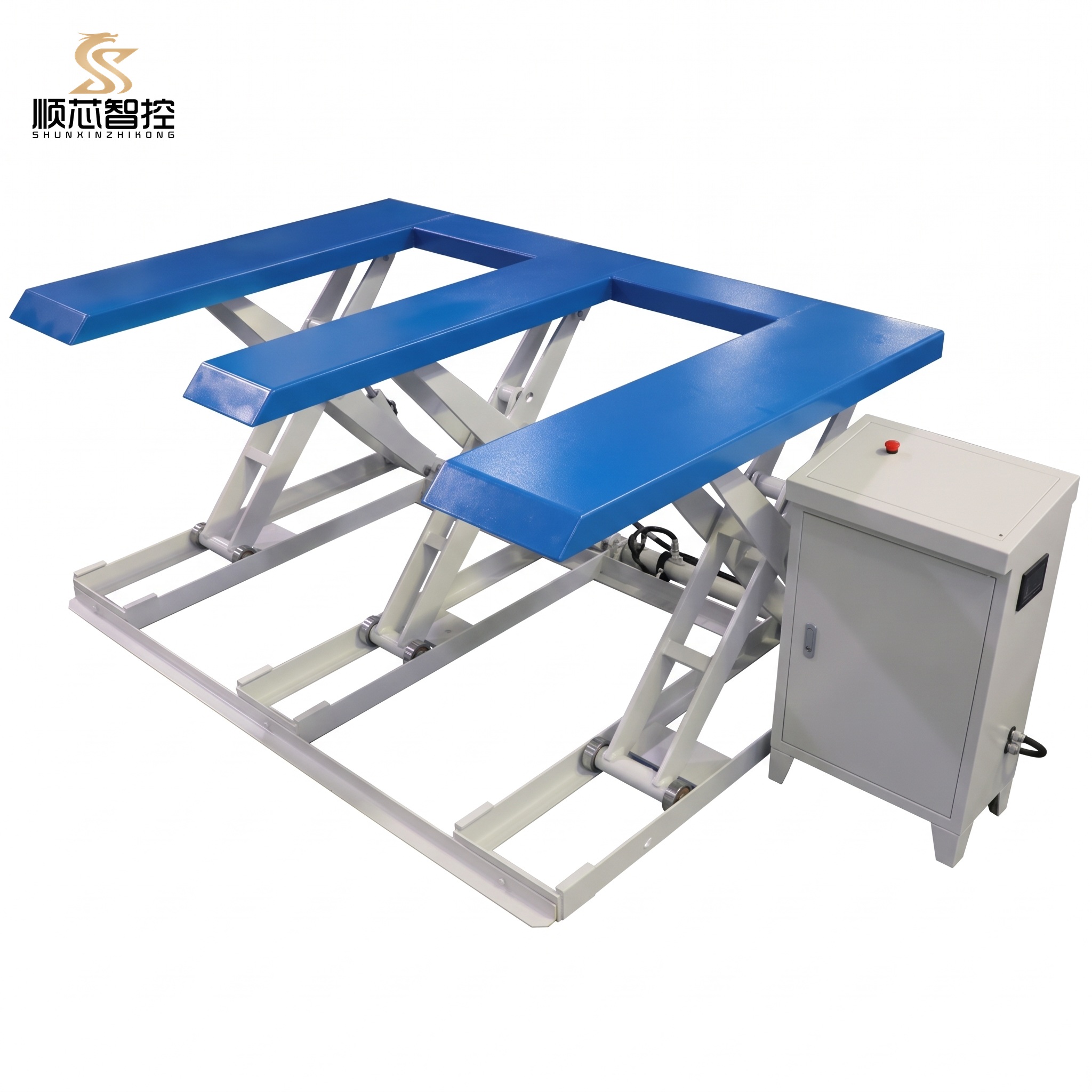 U Type Hydraulic Scissor Lift Table With External Control