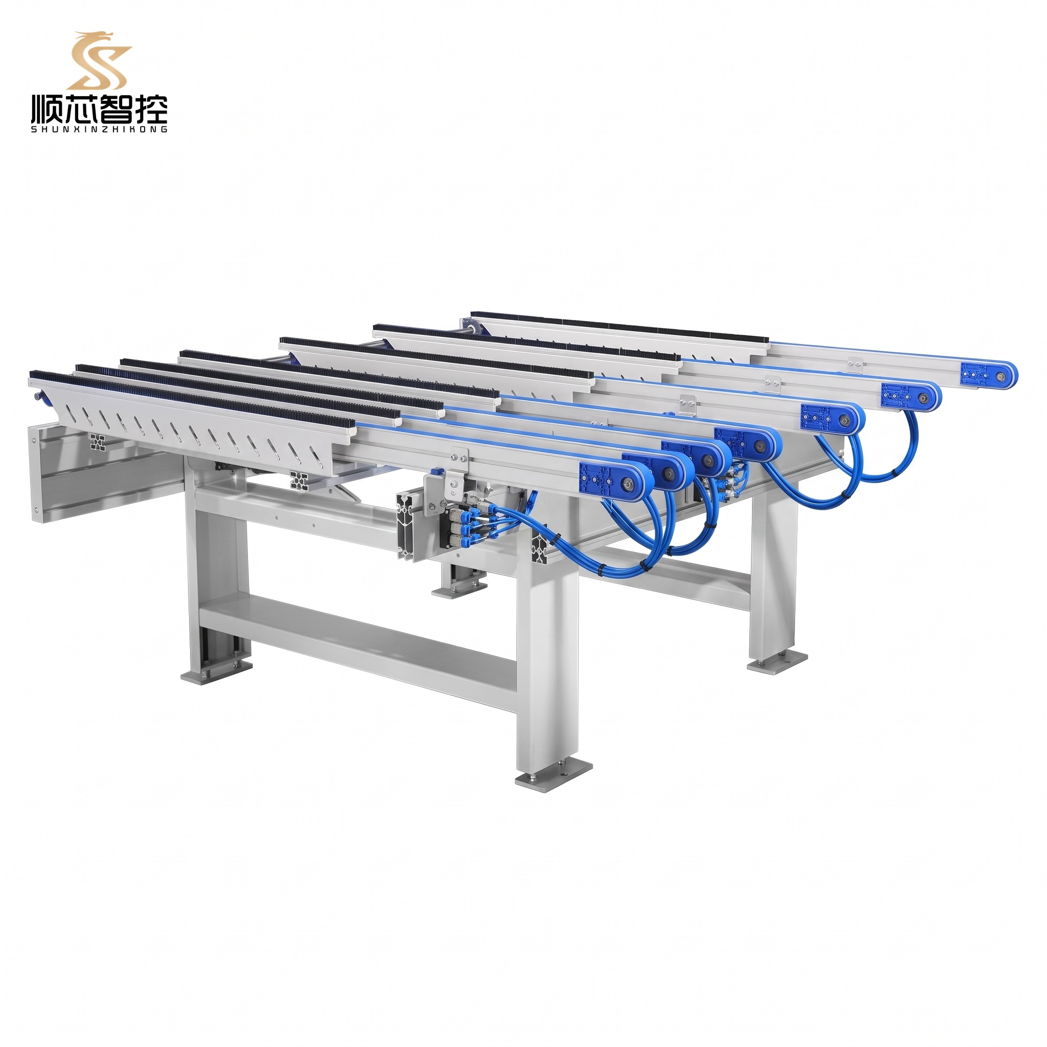Pneumatic Pop Up Cross Transfer Conveyor Table