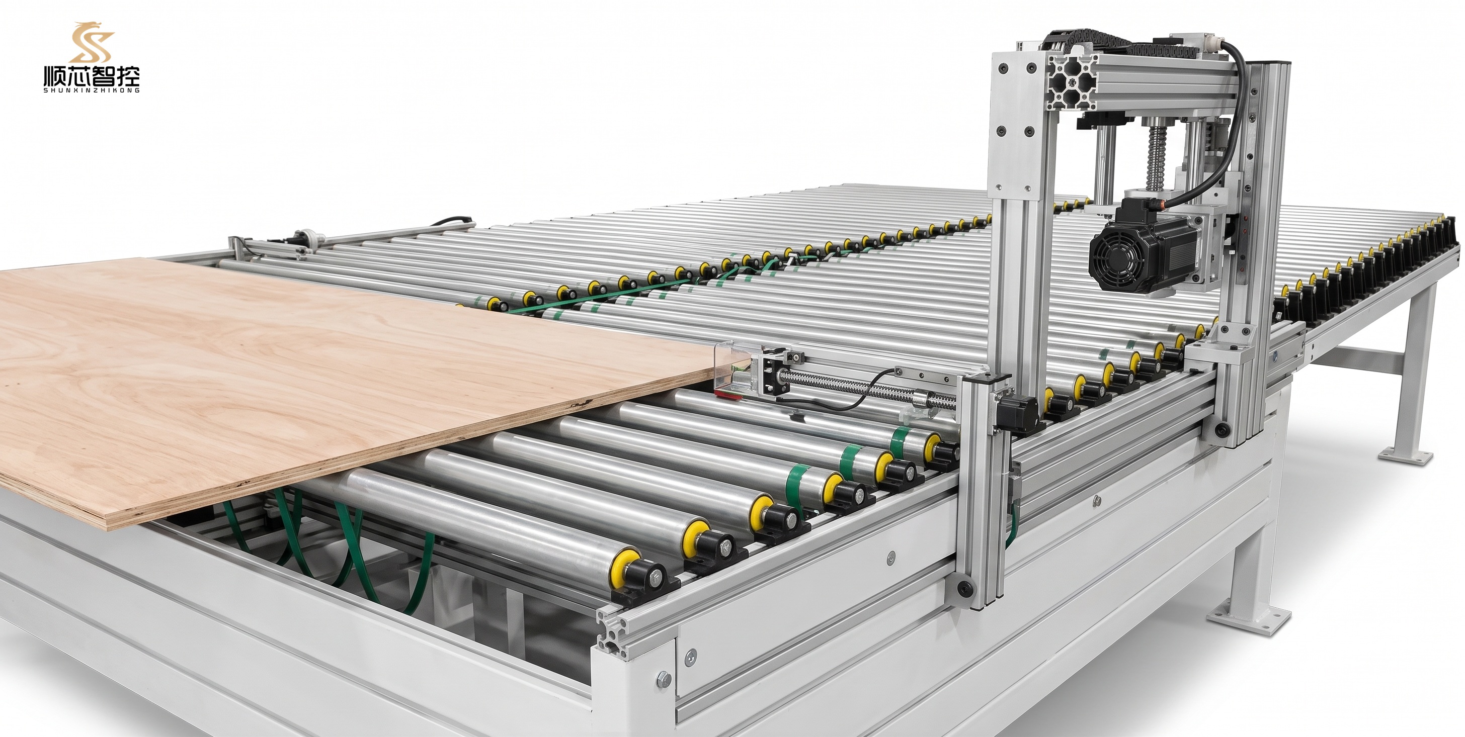 Panel Cutting Saw Rear Infeed Pusher Roller Table
